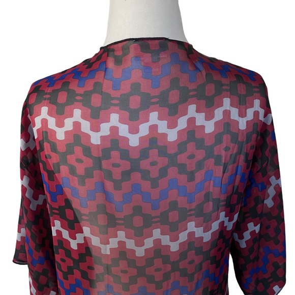 LulaRoe NWT Monroe Kimono with Black Fringe Hem Size 0-12 - Picture 6 of 13